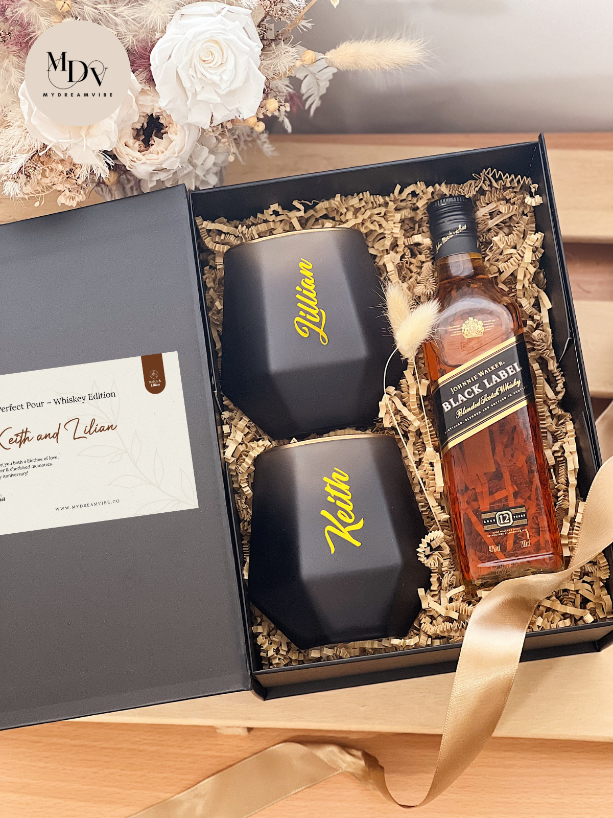 [COUPLE ANNIVERSARY GIFT SET] : The Perfect Pour – Whiskey Edition - Drinking Glass